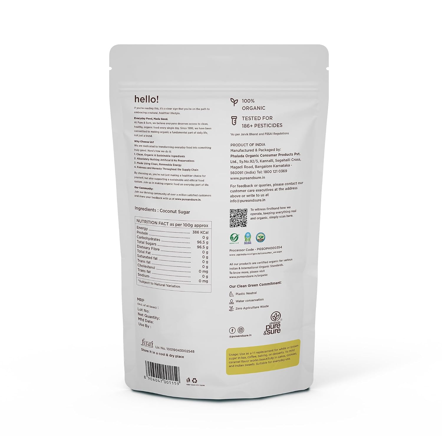 Pure & Sure Pure and Sure Organic Coconut Sugar, 500g - View 5 of 5