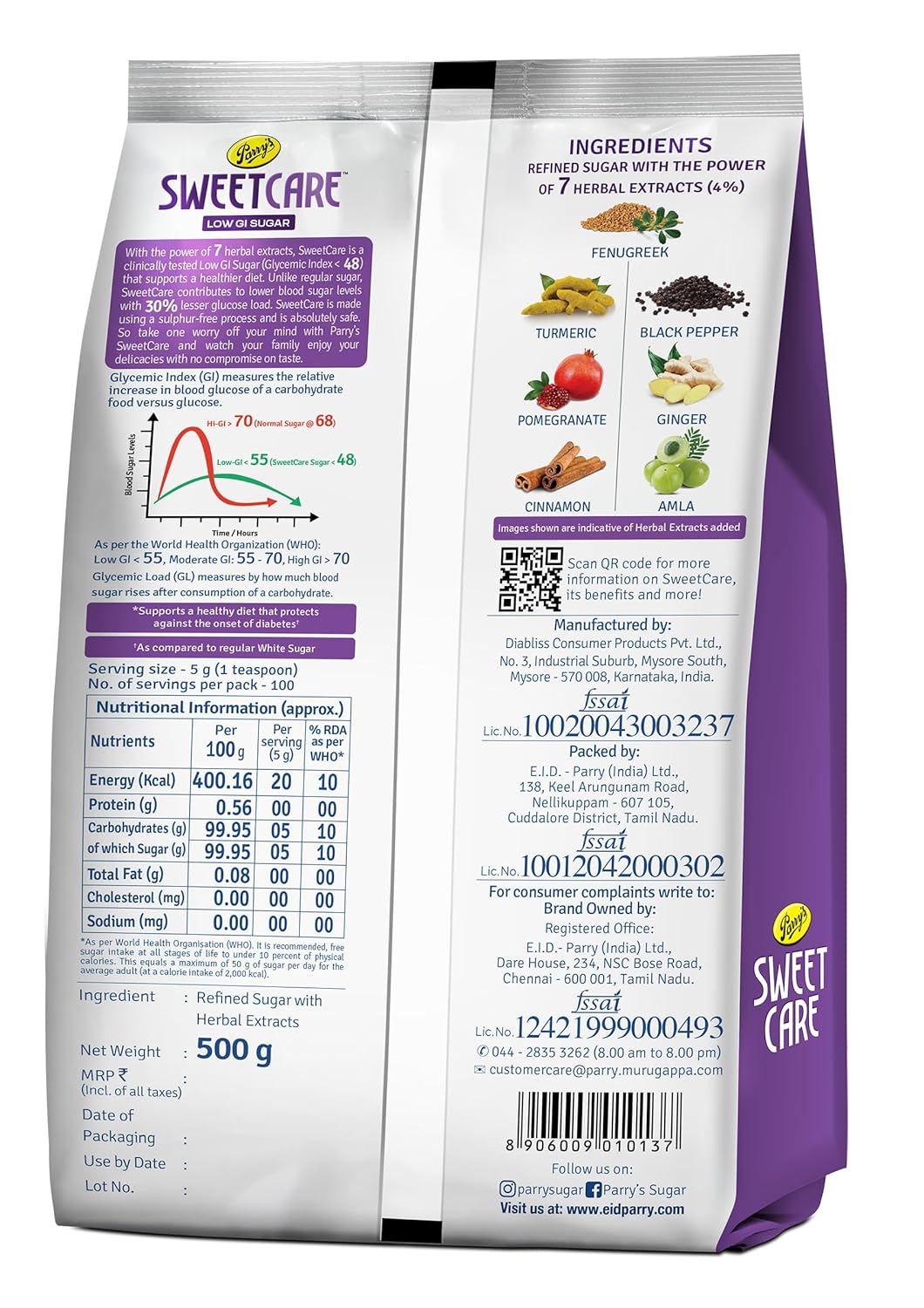 Parry's SweetCare - Low Gi Sugar, 500Gms - View 6 of 6