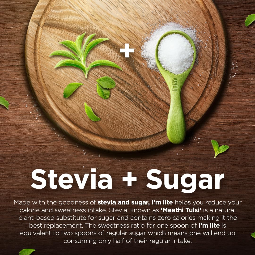 I'm Lite - Sugar blended with Stevia, 50% less calories, 1 Kg Pouch - View 4 of 6