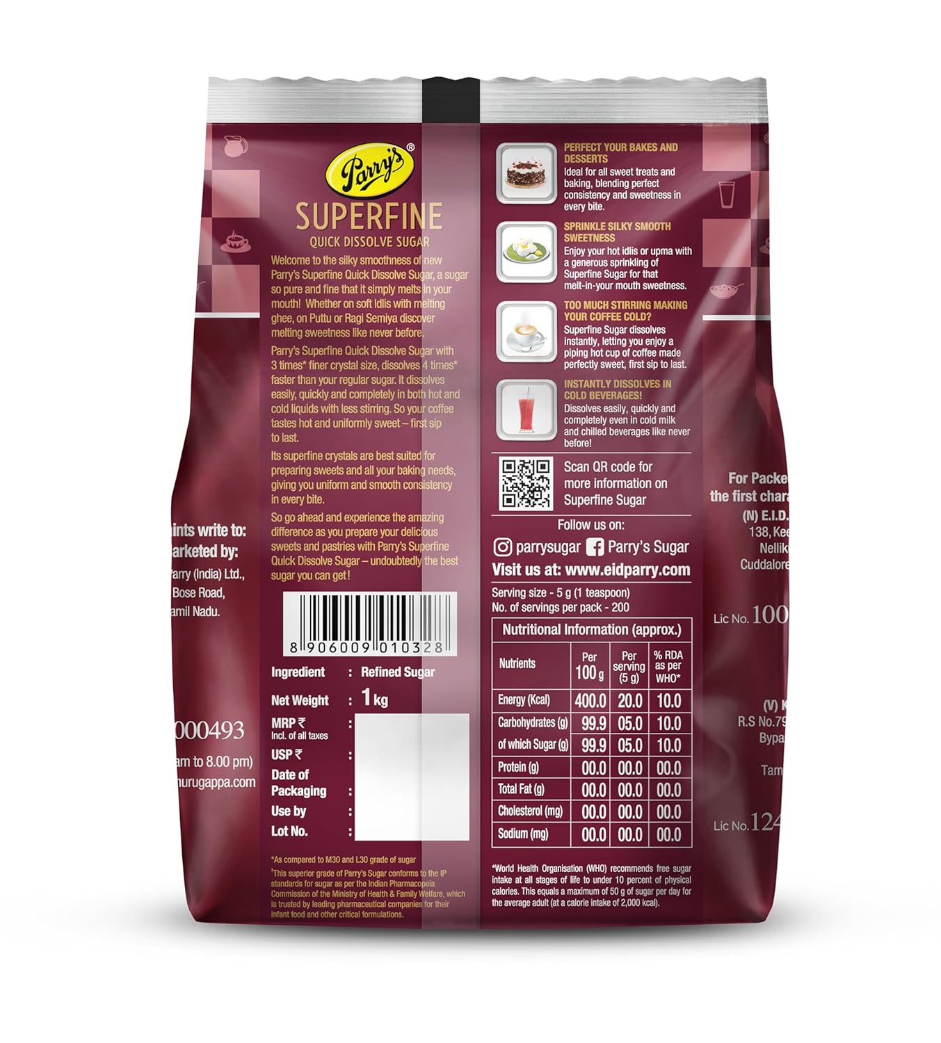 Parry's Superfine Sugar, 1kg - View 4 of 4
