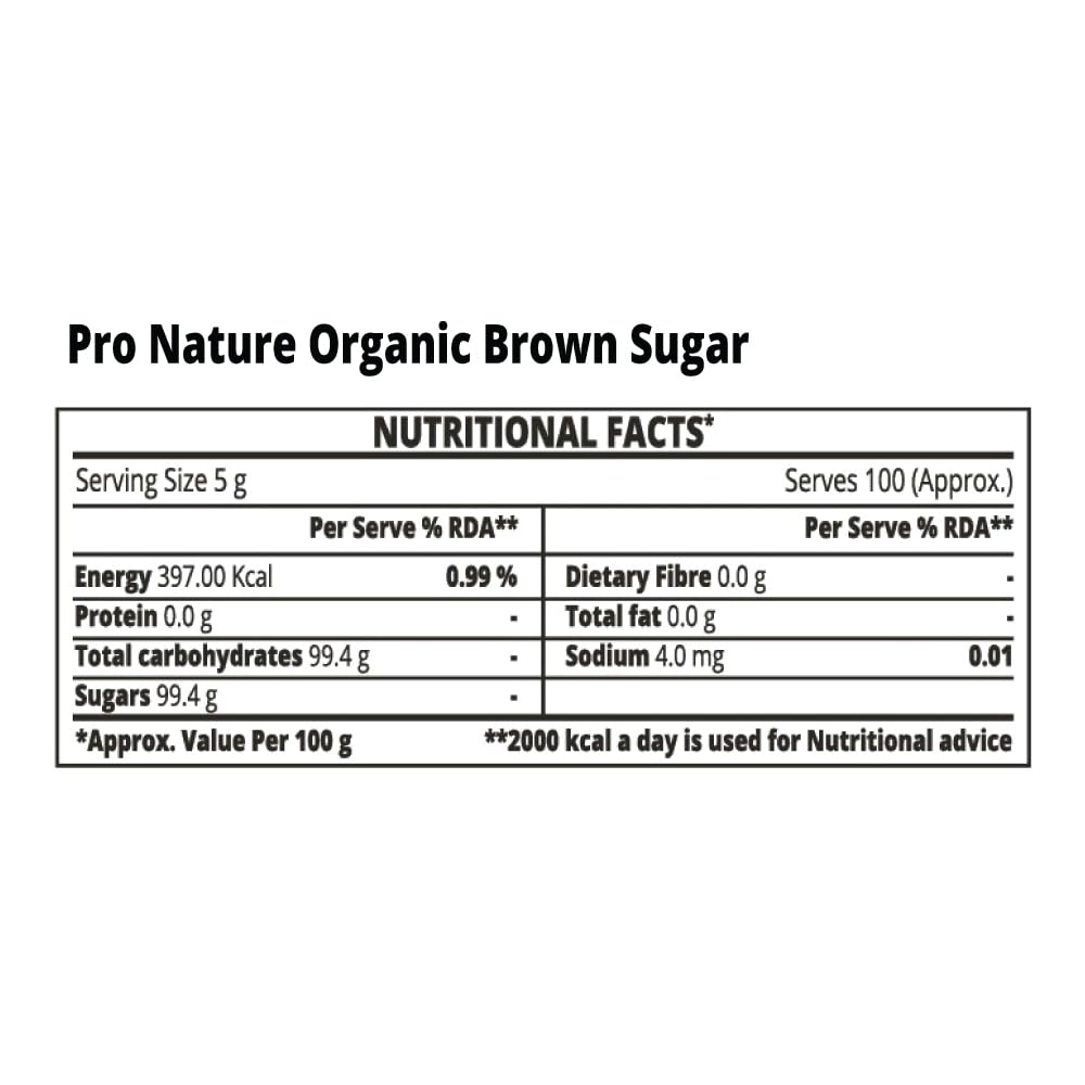 Pro Nature Organic Brown Sugar | Natural Brown Sugar For Healthy Sweetening - 1kg - View 6 of 6