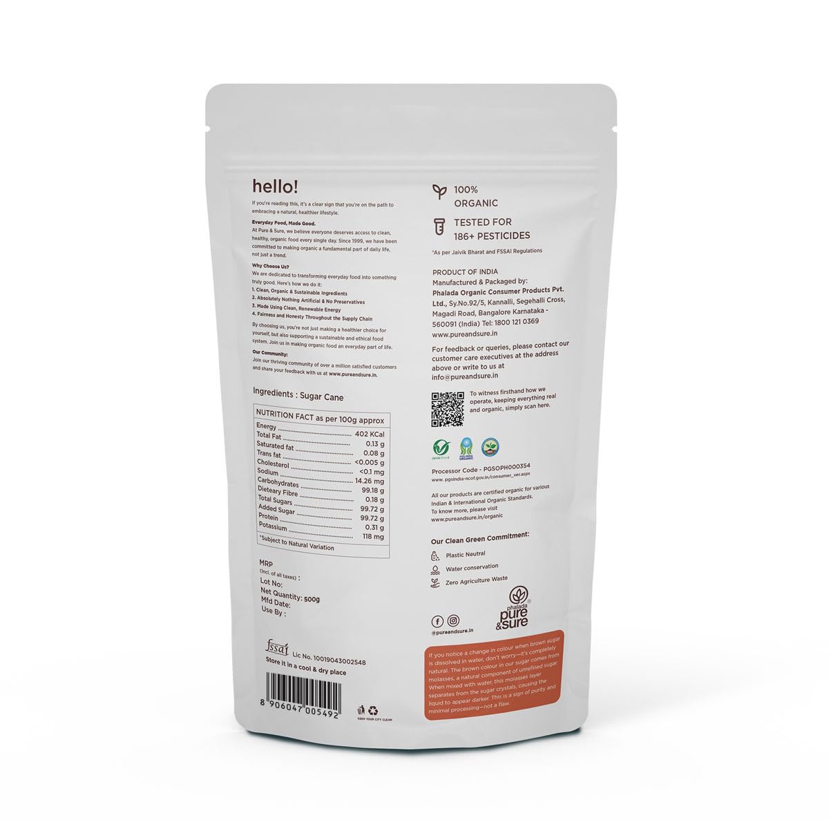 Pure & Sure Organic Brown Sugar | Natural, Healthy & Wholesome | Powdered for Baking, Tea, & Coffee 500GM - View 5 of 5