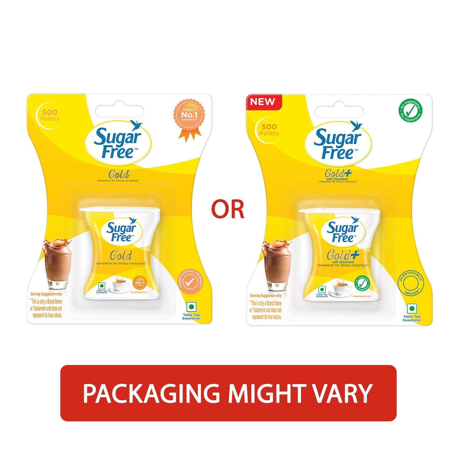 Sugar Free Gold, 500 Pellets| India s No.1 Sweetner| Sweet like Sugar with Low Calories| Scientifically Proven & Tested 50g - View 5 of 5