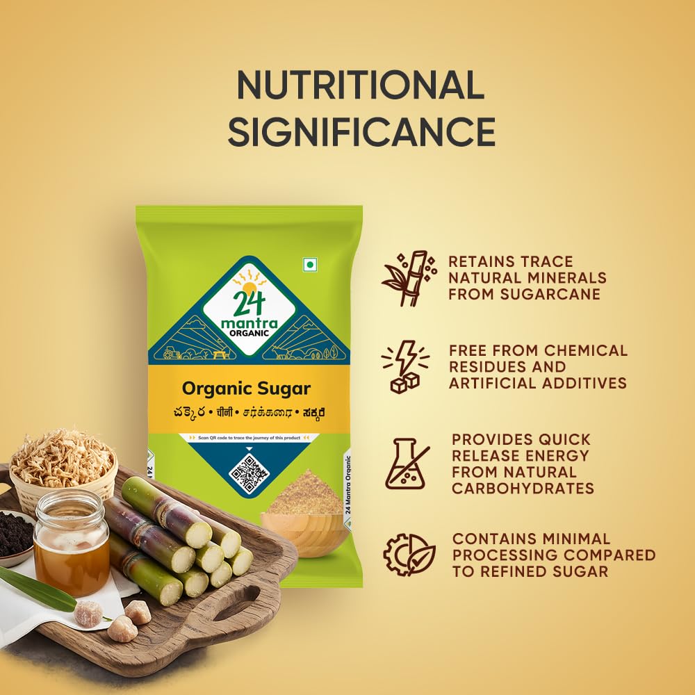 24 Mantra Organic Sugar/Chini/Chekkara - 500gms - View 2 of 5
