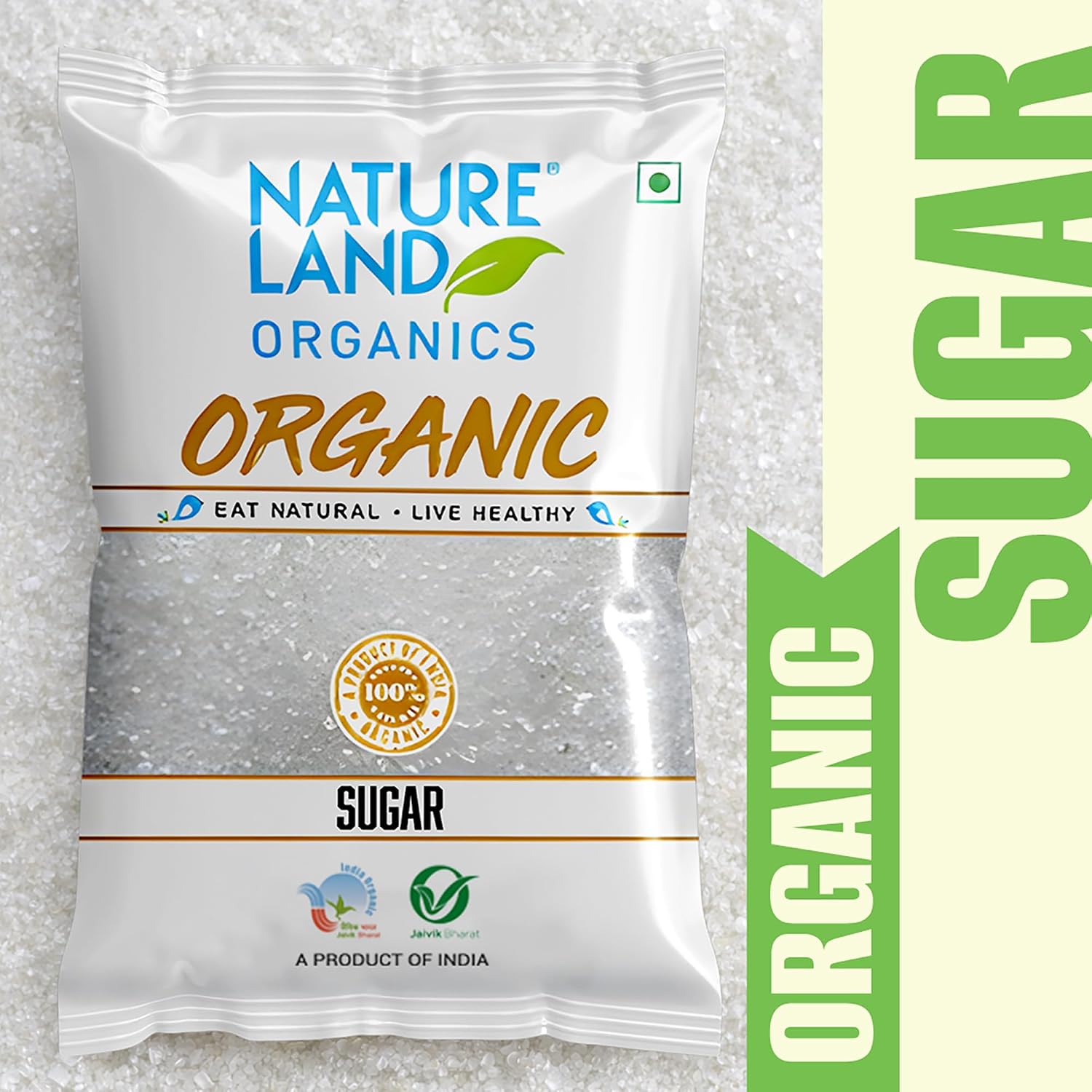 Natureland Organics White Sugar 1 Kg - Organic Sugar - View 3 of 3
