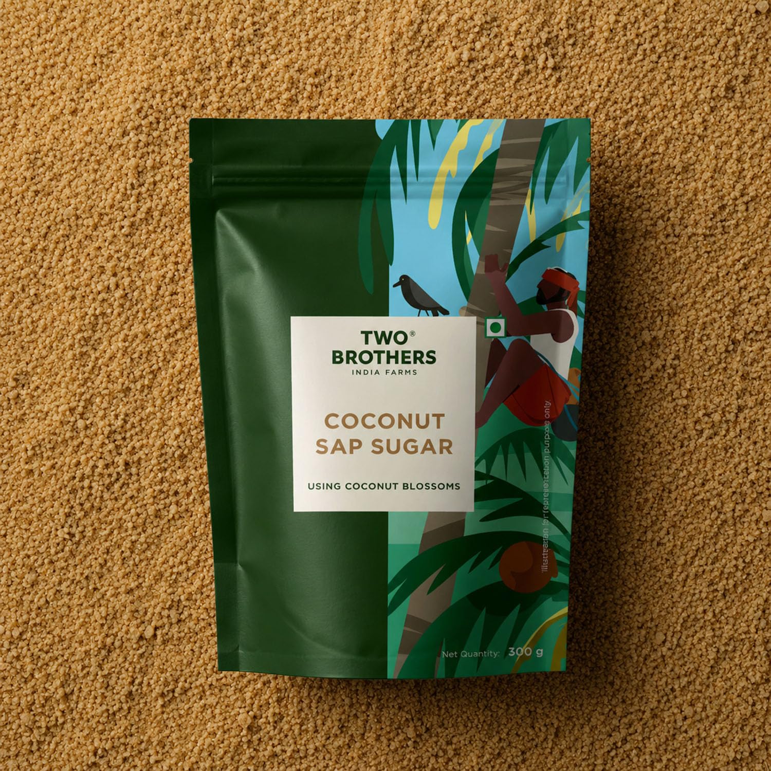 Two Brothers India Farms Coconut Sap Sugar 300gms - View 2 of 3