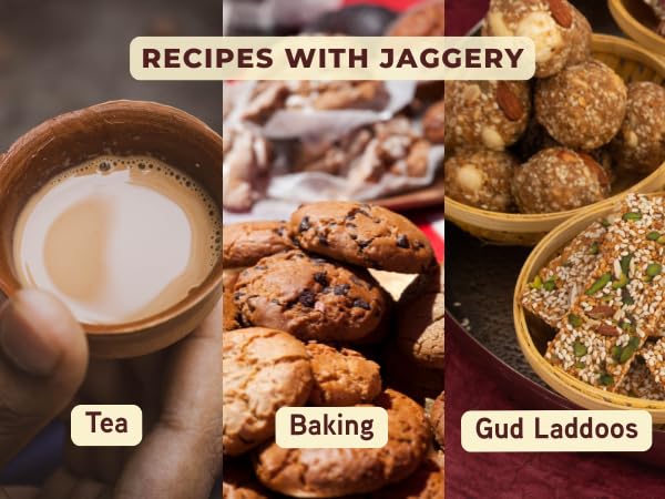 Praakritik Natural Jaggery 900g, Unrefined & Chemical-Free, Traditional Cane Sugar, No Preservatives, Pure & Natural Sweetener for Cooking & Baking - View 2 of 5