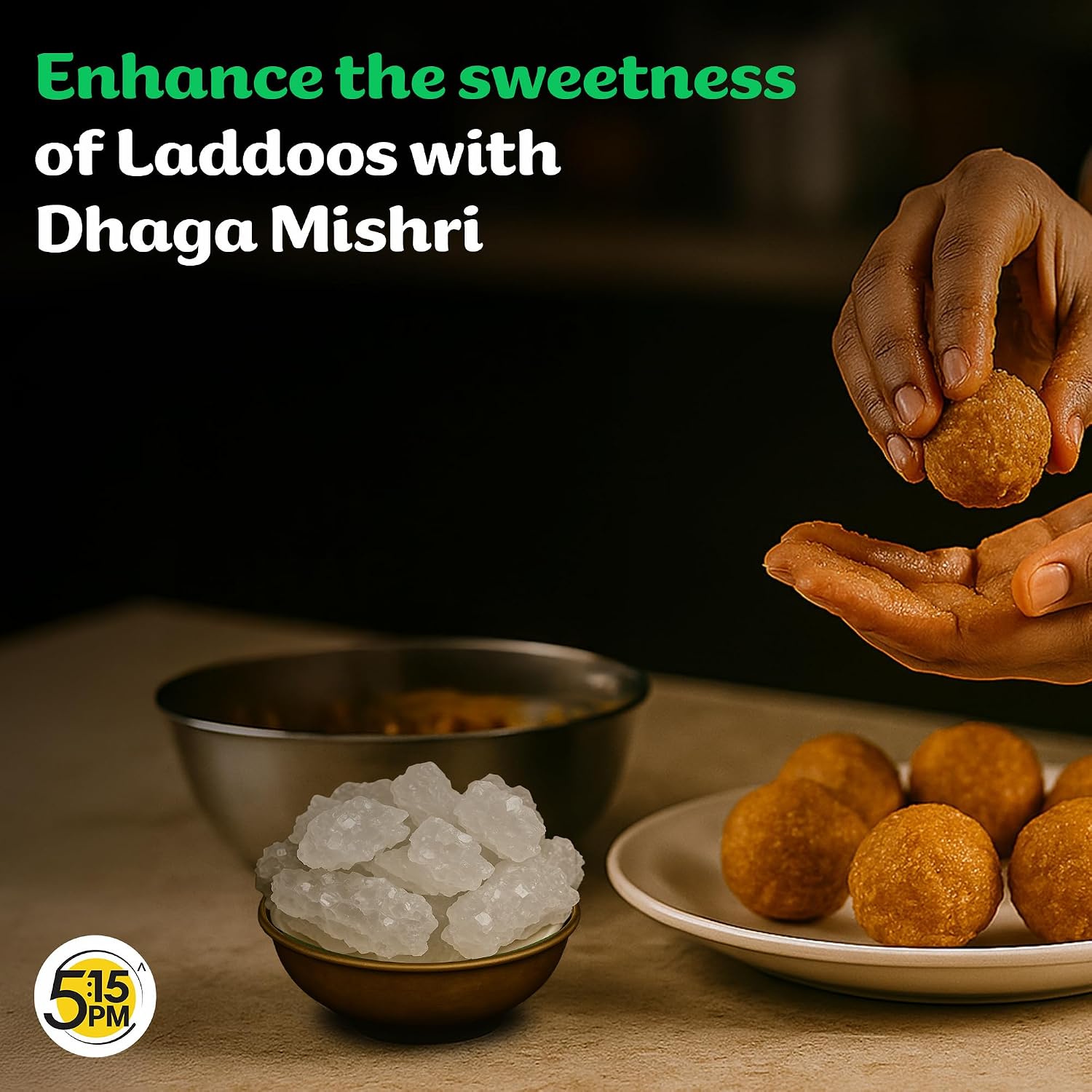 5:15 PM Dhaga Mishri 455Gm | Rock Sugar Crystals | Mishri Dhaga Pure Thread Crystal | Natural Thread Mishri Crystal | Dhage Wali Mishri | Candy Thread Crystals 455Gm - View 3 of 8