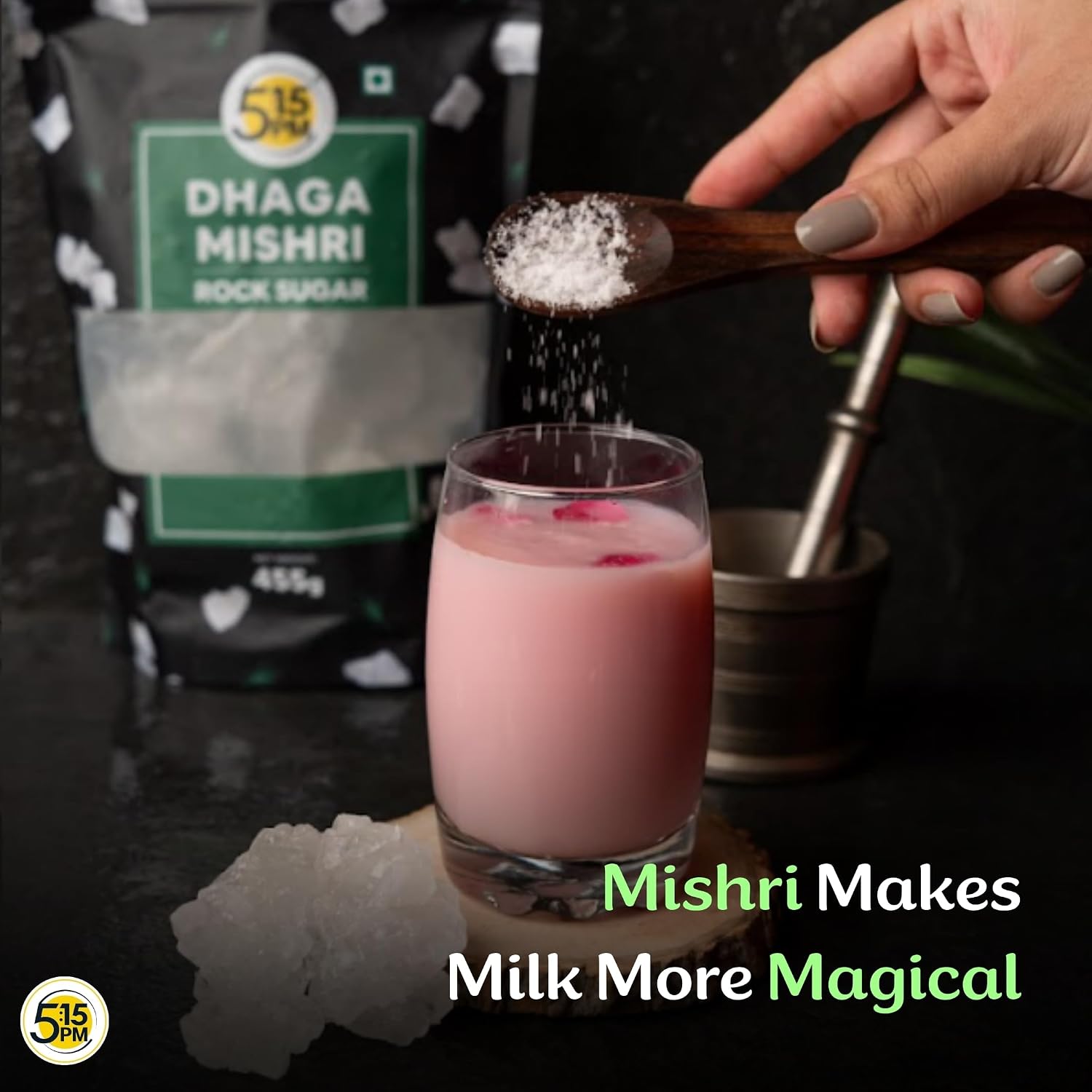 5:15 PM Dhaga Mishri 455Gm | Rock Sugar Crystals | Mishri Dhaga Pure Thread Crystal | Natural Thread Mishri Crystal | Dhage Wali Mishri | Candy Thread Crystals 455Gm - View 6 of 8