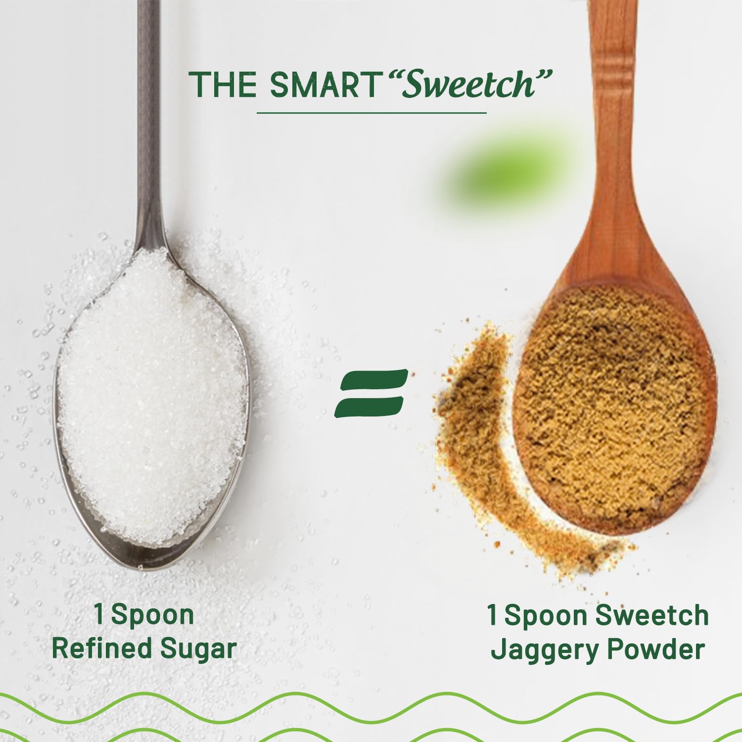 Sweetch Natural Cane Jaggery Powder 1kg | Natural Sweetener | Refined Sugar Alternative contain Minerals, No Chemical, Sulphur & Bleach Free | Gur, Gud Powder for Baking & Cooking (Pack of 1) - View 5 of 6