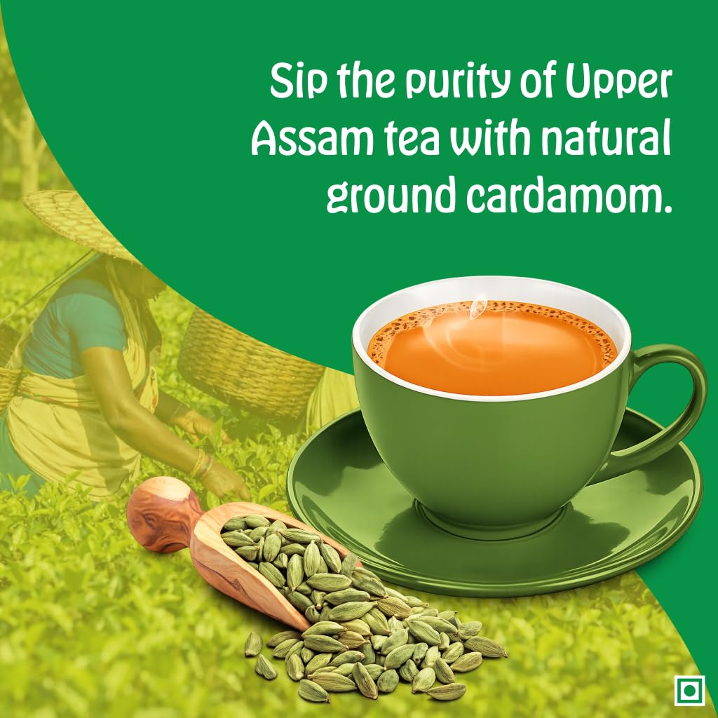 VIKRAM Elaichi CTC Tea | 100% Natural Ground Cardamom blended with Assam Tea | Flavorful, and Aromatic Blend Perfect for a Bold and Refreshing Brew | Premium Black Powder | No Added Essence - 500 gram - View 2 of 5