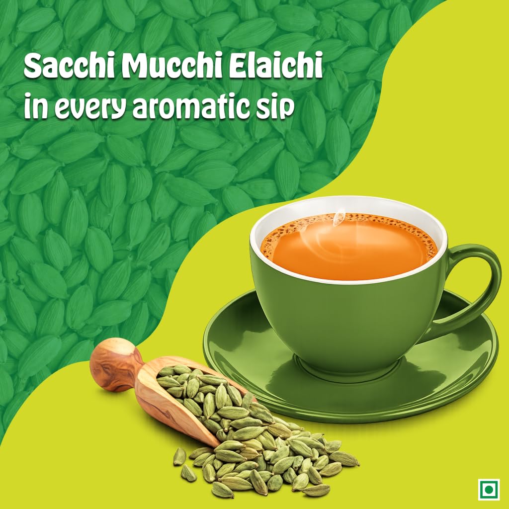 VIKRAM Elaichi CTC Tea | 100% Natural Ground Cardamom blended with Assam Tea | Flavorful, and Aromatic Blend Perfect for a Bold and Refreshing Brew | Premium Black Powder | No Added Essence - 500 gram - View 4 of 5