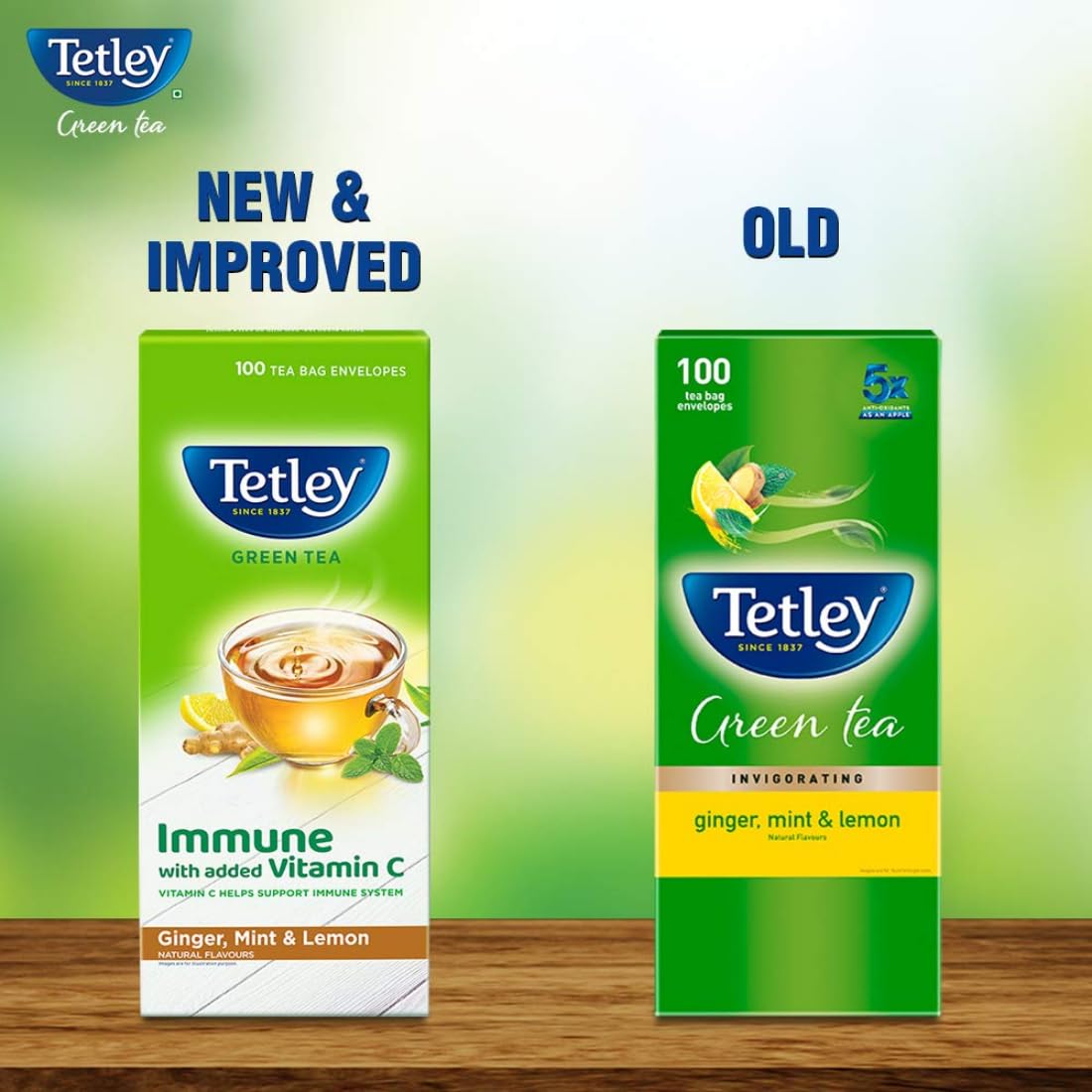 Tetley Green Tea, Ginger, Mint and Lemon, 100 Tea Bags - View 5 of 5