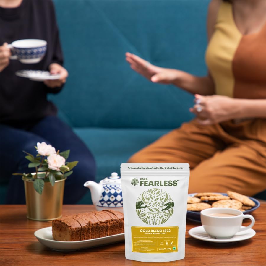 Fearless Tea Gold Blend 1872 Ctc Chai, 400 Gm | Kadak Assam Chai Patti | Premium Black Tea Powder, Darjeeling Long Leaves | Organic Taste, Strong Aroma & Natural Colour | Fresh Loose Leaf - View 3 of 4