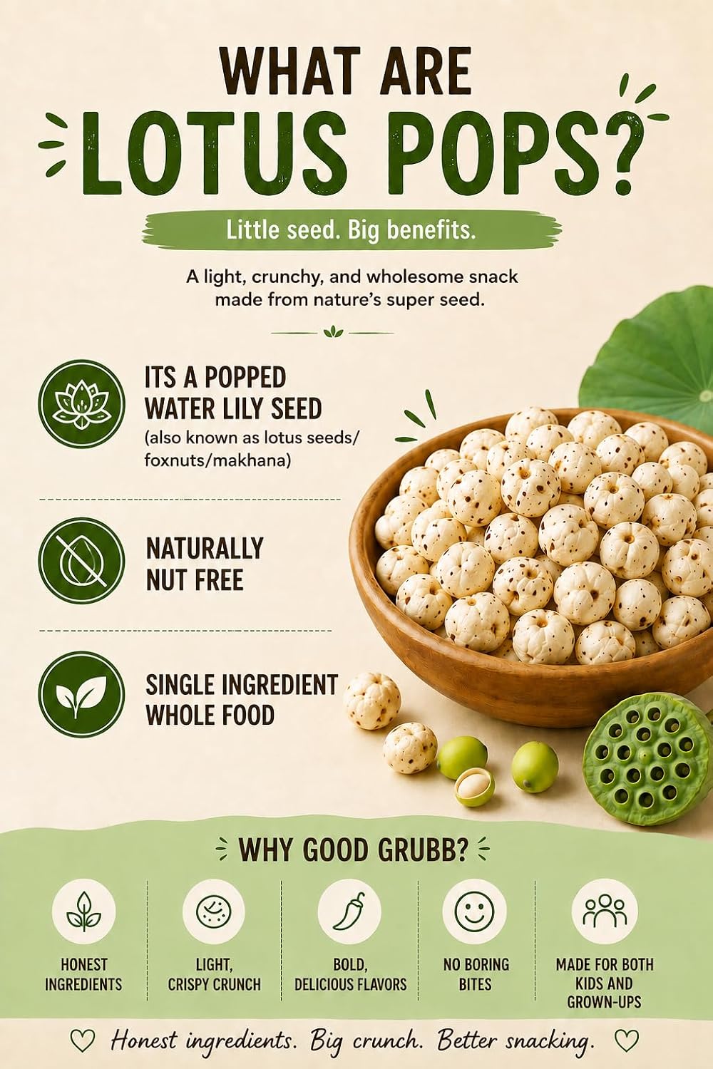 Roasted Lotus seeds | Popped fox nuts | Makhana | Gluten free | Nut free | Healthy snacks | Roasted in Olive oil | mixed pack of 4 - View 2 of 4