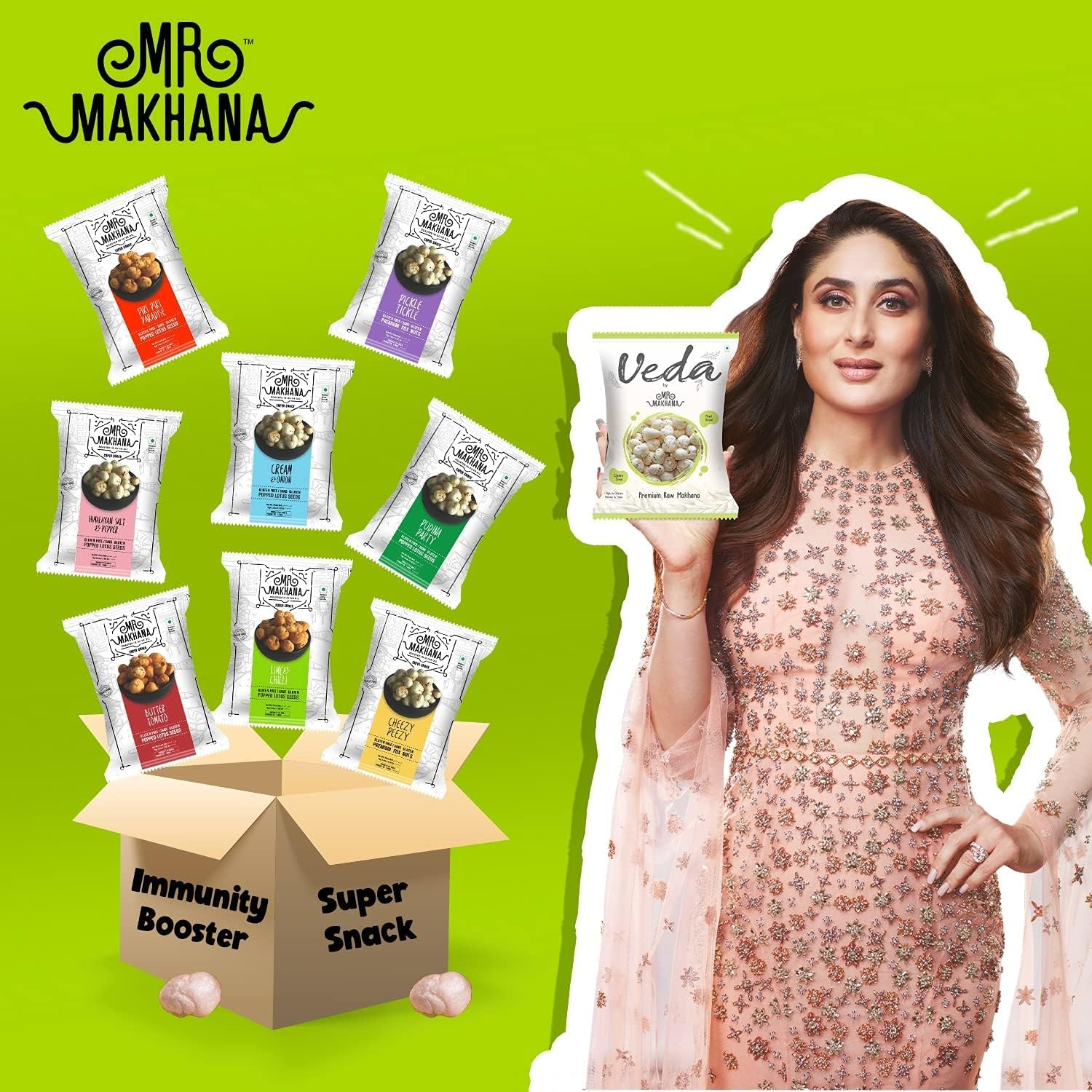 Mr Makhana Sea Salt & Vinegar 75g I Gluten-free I MSG Free I Healthy Snacks I Roasted in Olive Oil I Zero Trans Fat I Rich Calcium I Roasted Makhana & Foxnuts - View 2 of 5