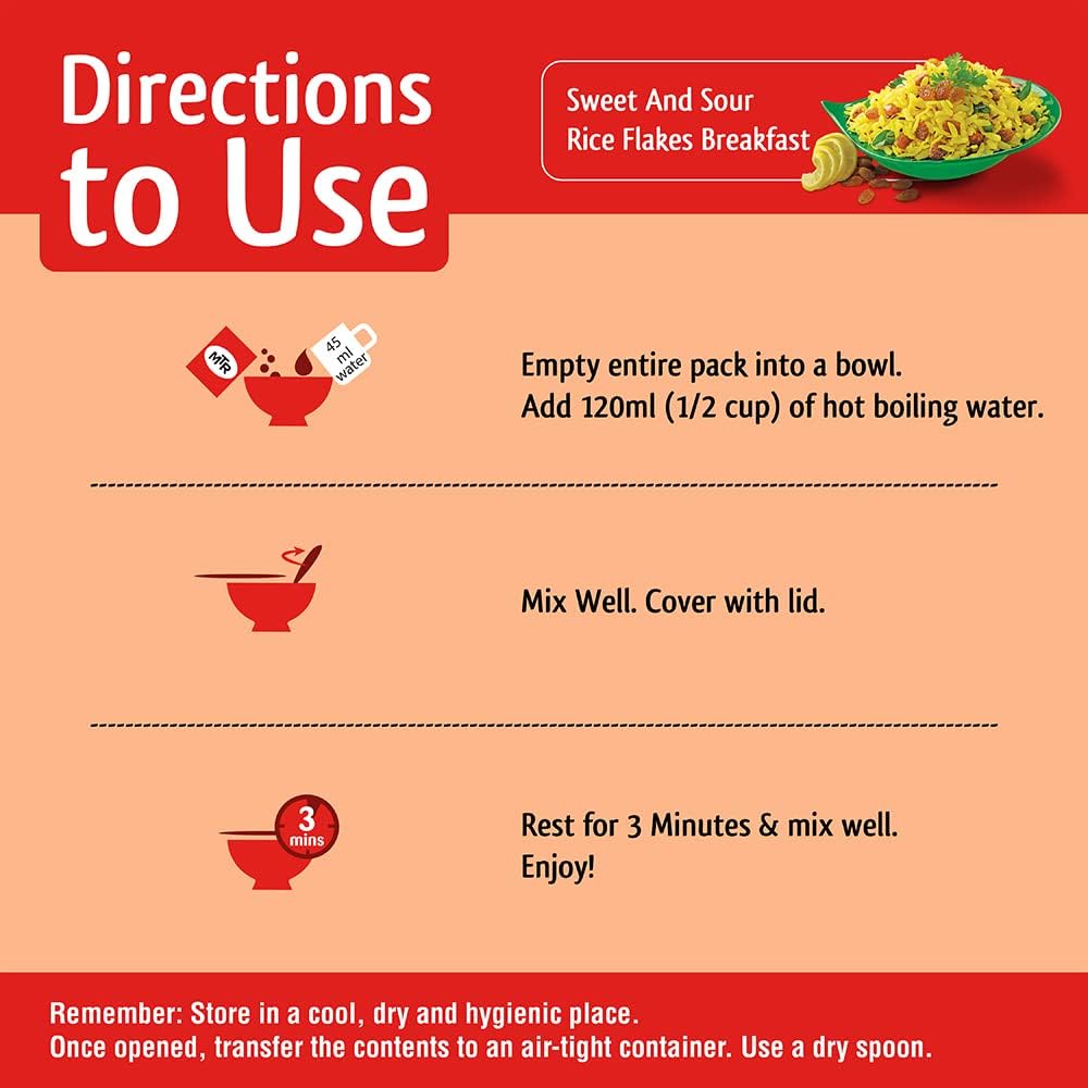 Mtr 3-Minutes Breakfast Khatta Meetha Poha, 80 G - View 4 of 5
