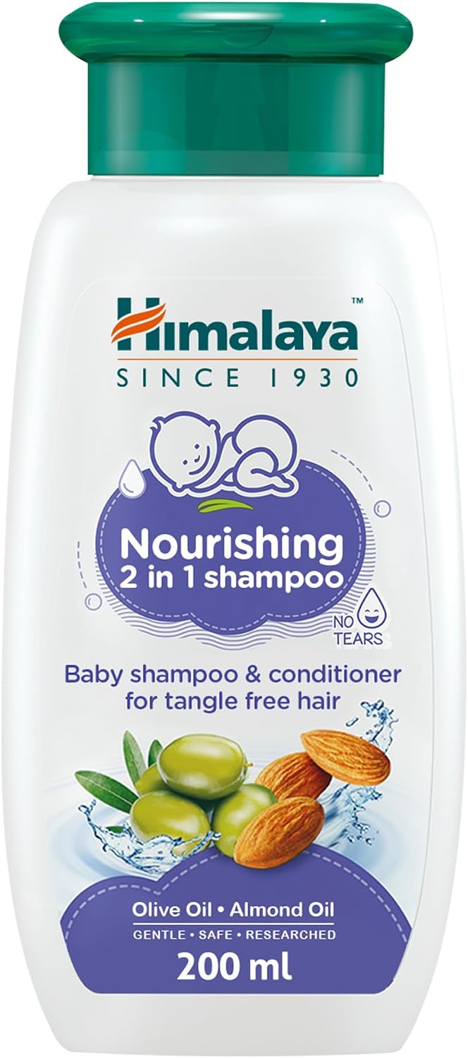 Himalaya No Tears 2in1 Nourishing Baby Shampoo & Conditioner with Olive & Almond Oils for Deeply Moisturized and Tangle-Free Hair, pH Balanced, Free from Alcohol, Parabens & Sulphates- 200ml - Related product