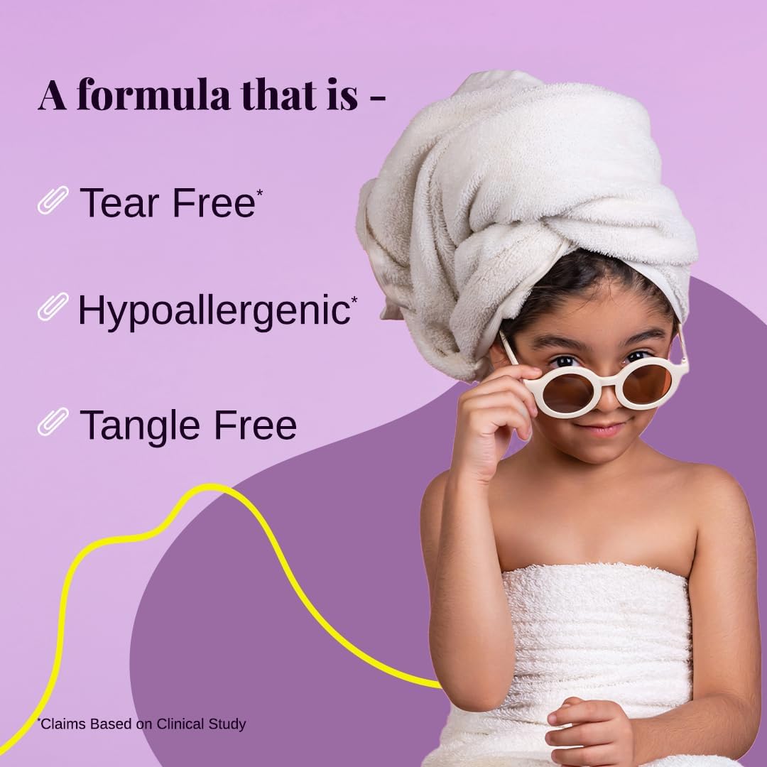 Bare Anatomy Gentle Cleansing Kids Shampoo for 1-12 Yrs | Tear-Free & Hypoallergenic pH 5.5 | Coconut Milk Protein & Vitamin E | Sulphate Free | 750ml - View 6 of 7