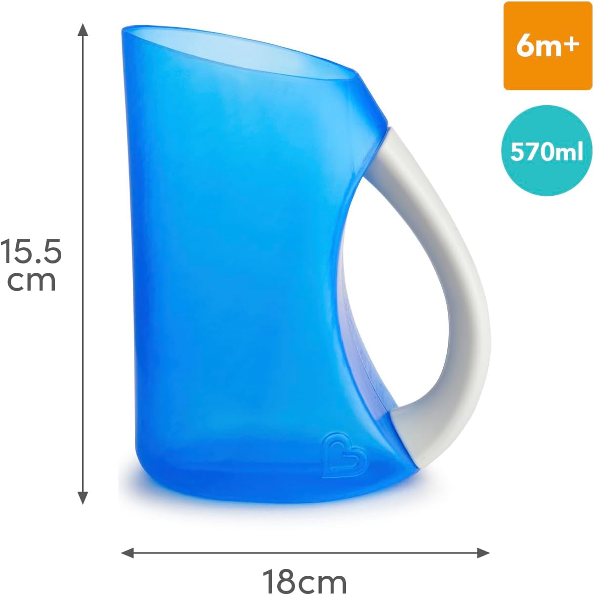 Munchkin Rinse Shampoo Rinser, helps cleans the hair after shampoo, mild for the little head and eyes, controlled flow, infant/baby/toddler/kid, 6 months and above, Blue - View 3 of 4
