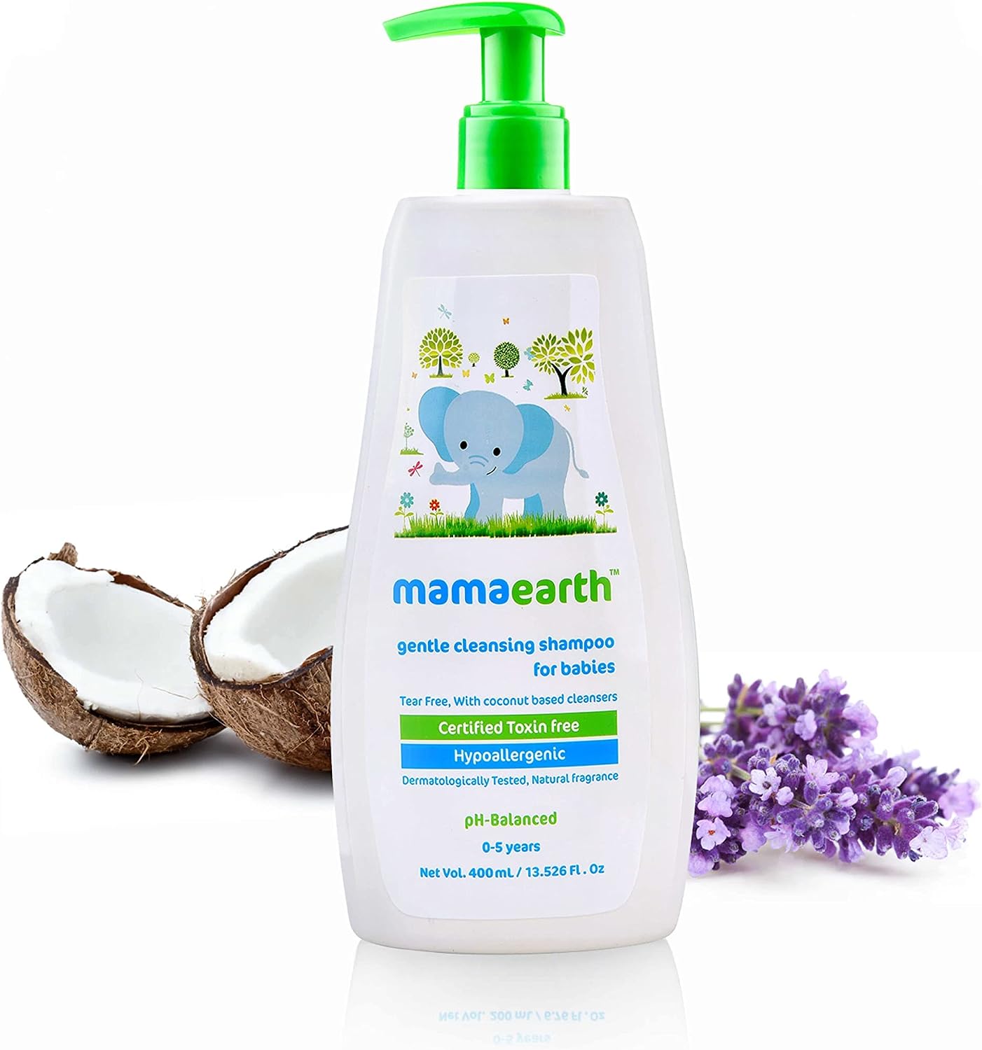 Mamaearth Gentle Cleansing Baby Shampoo With Coconut Based Cleansers, Jojoba Oil & Calendula Extract, Tear-Free, pH-Balanced, Hypoallergenic & Safe for Newborns, Nourishes Scalp & Softens Hair, 400ml - View 2 of 2