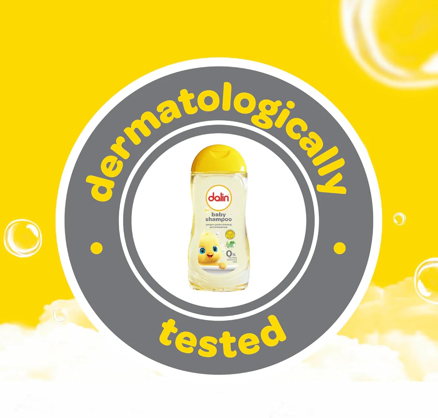 Dalin Baby Shampoo & Body Wash - 200ml, 0+ Months - 2-in-1 Tear-Free Formula with 98% Natural Ingredients – Gentle on Hair & Skin - Dermatologically Tested - View 2 of 4