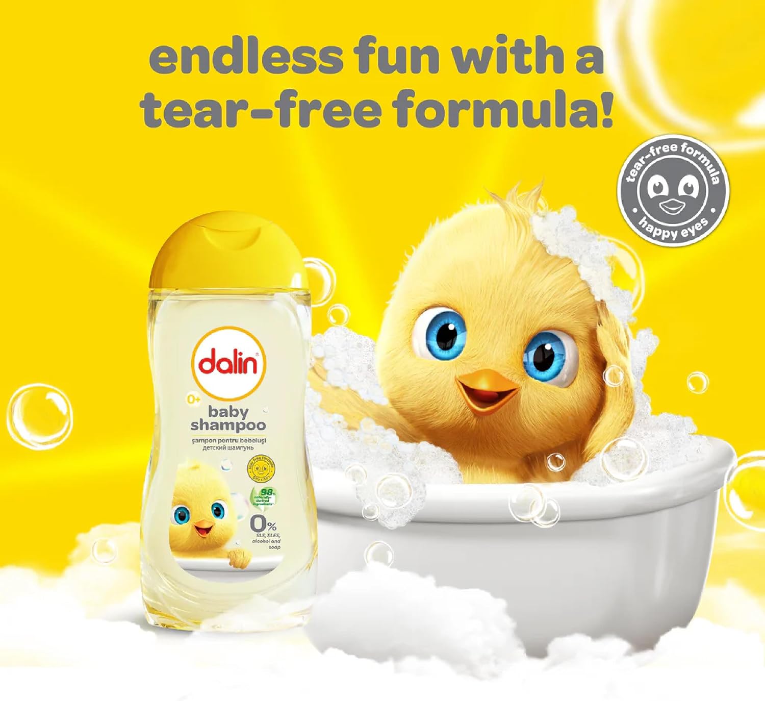 Dalin Baby Shampoo & Body Wash - 200ml, 0+ Months - 2-in-1 Tear-Free Formula with 98% Natural Ingredients – Gentle on Hair & Skin - Dermatologically Tested - View 4 of 4
