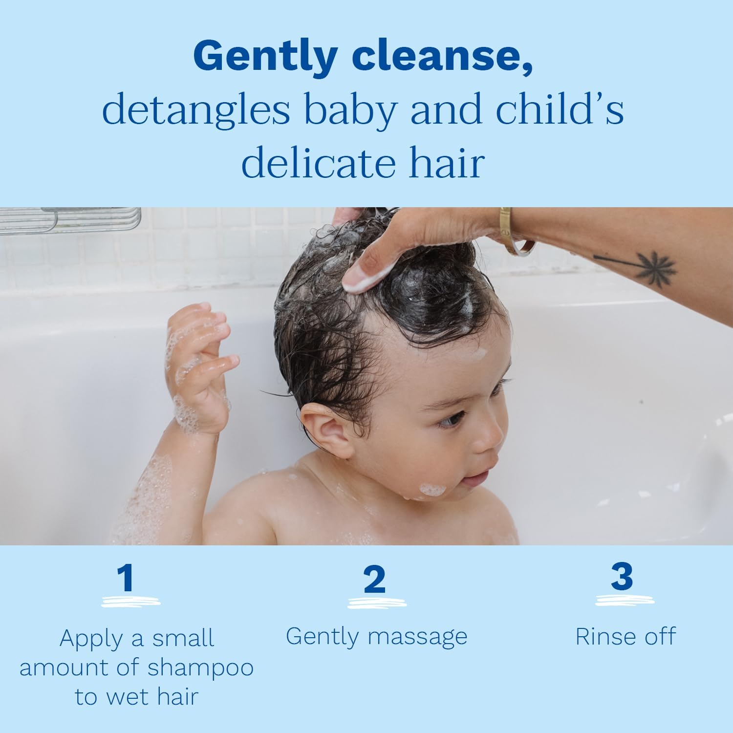 Mustela Baby Gentle Shampoo with Natural Avocado - Hair Care for Kids of all Ages & Hair Types - Tear-Free & Biodegradable Formula 200ml - View 3 of 6