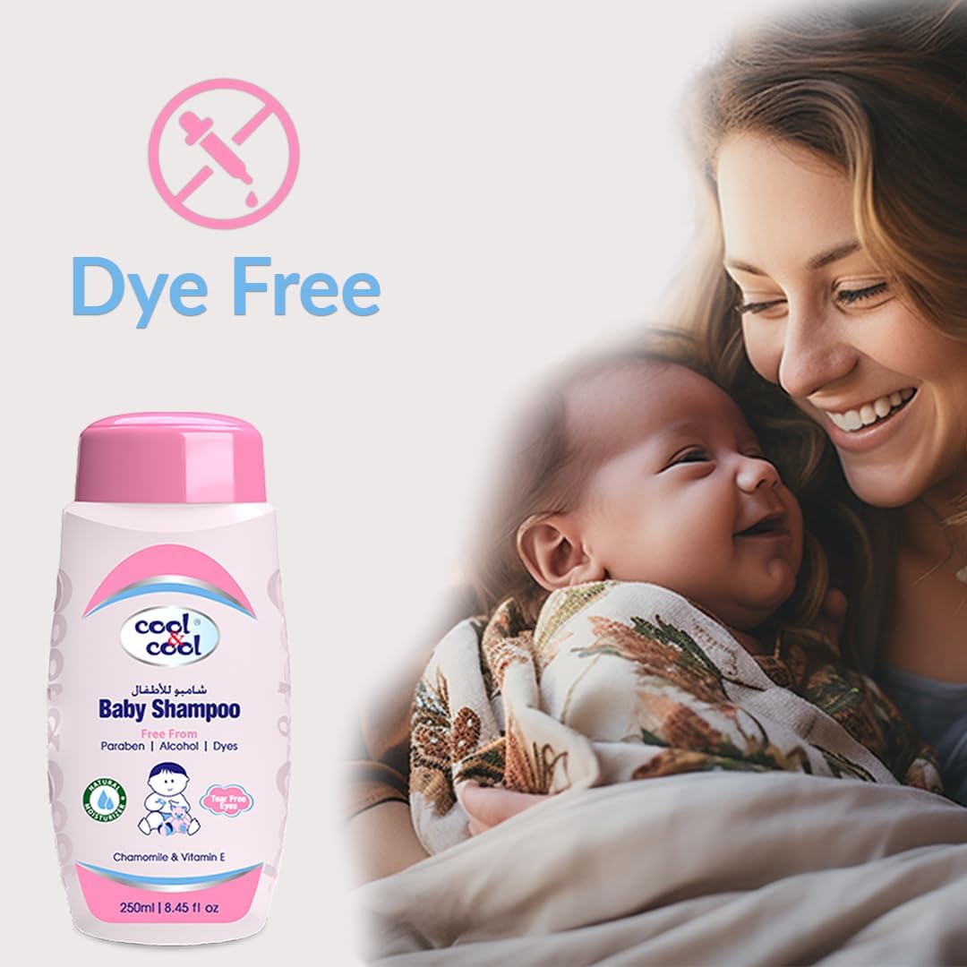 Cool & Cool Baby Shampoo 250Ml- Tear Free,Alcohol Free,Paraben-Free,Dye Free,Chamomile & Vitamin-E With Extra Mild Formula - View 4 of 6
