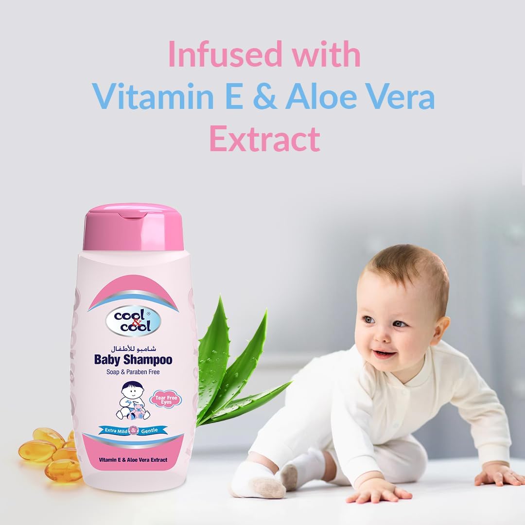 Cool & Cool Baby Shampoo 60Ml - Tear Free,Alcohol Free,Paraben-Free,Dye Free,Chamomile & Vitamin-E With Extra Mild Formula - View 5 of 6