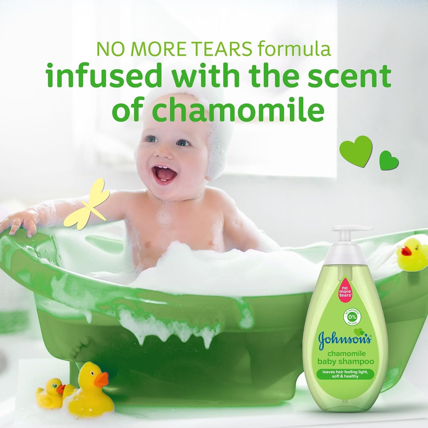 Johnson's Baby Chamomile Shampoo No More Tears Gentle Hair Wash 500ml - View 4 of 5