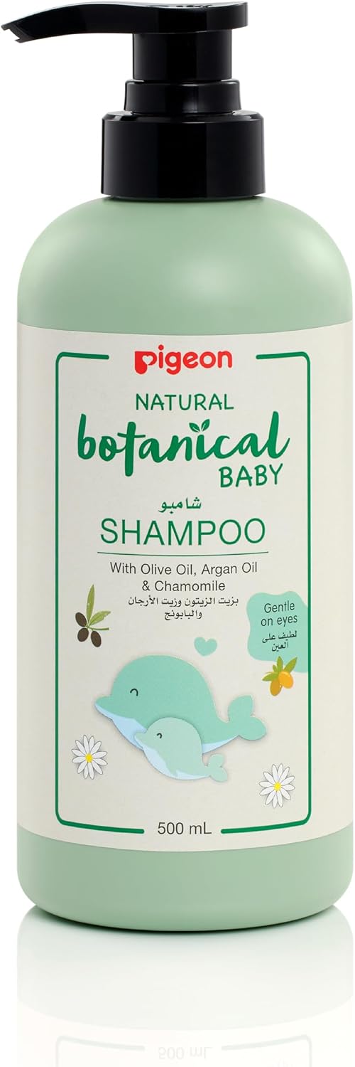Pigeon Natural Botanical Baby Shampoo, Hypoallergenic, Good for Sensitive Skin, With Olive Oil and Argan Oil, 500ml, White - View 6 of 6