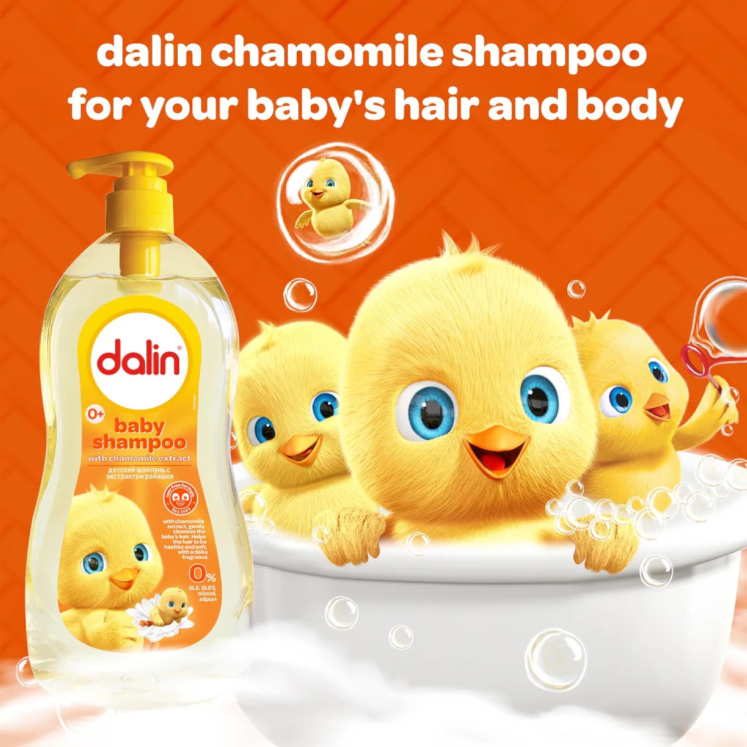 Dalin Baby Shampoo & Body Wash with Chamomile Extract – 500 ML – Gentle 2-in-1 Formula for Delicate Skin & Hair – Tear-Free – Dermatologically Tested – Newborn & Toddler Safe - View 4 of 4