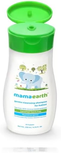 Mamaearth Gentle Cleansing Baby Shampoo | With Aloe Vera, Coconut, Calendula & Jojoba Oil | Soothes Scalp, Prevents Dryness & Dandruff | Tear-Free, pH Balanced & Dermatologically Tested | 200ml - View 2 of 4