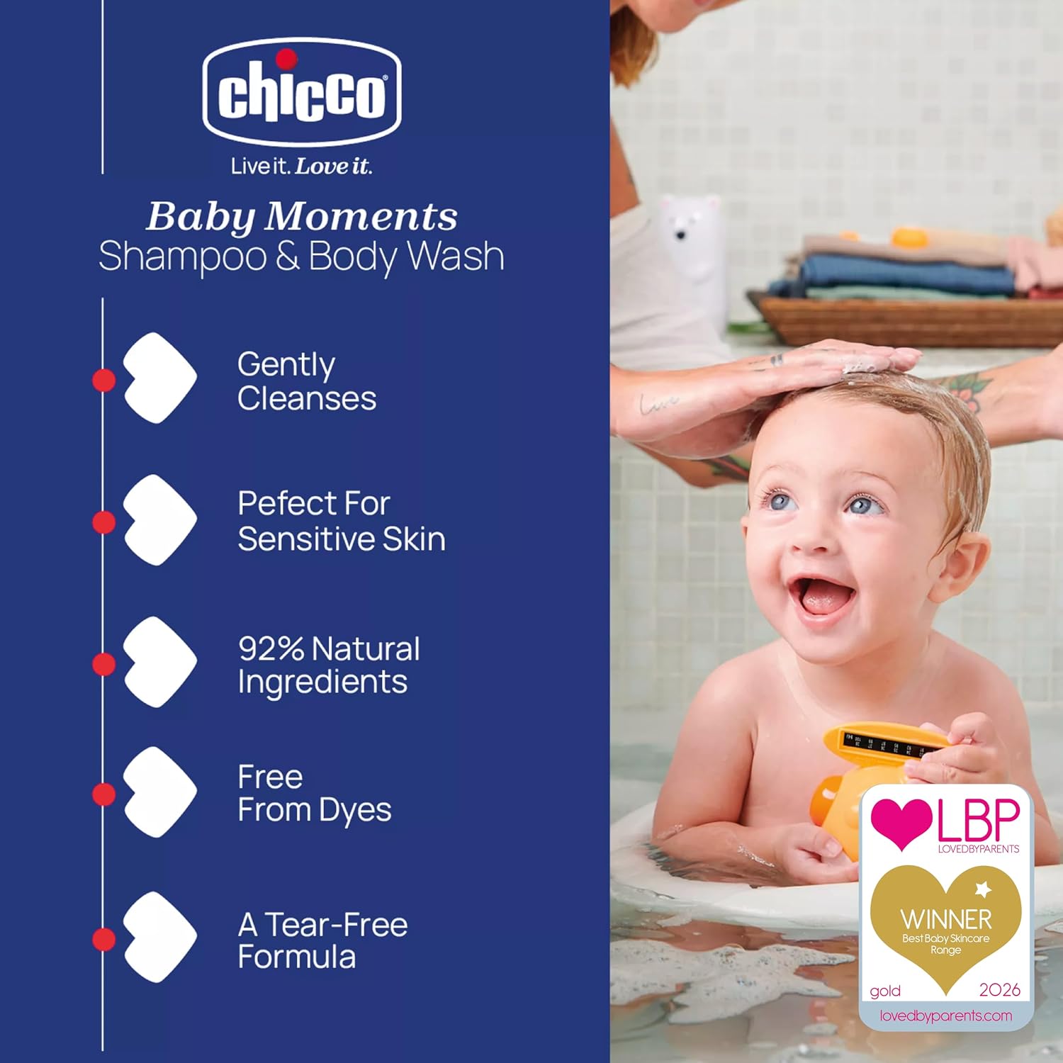 Chicco Baby Moments Bath Shampoo No Tears For Baby Skin 0M+ 500ml, Multi Color - View 5 of 5
