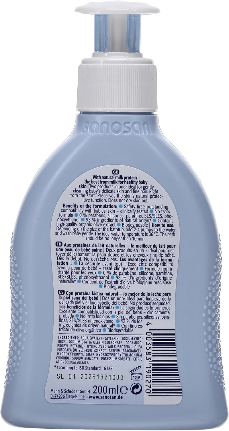 Sanosan Baby Bath & Shampoo 200Ml - View 2 of 4