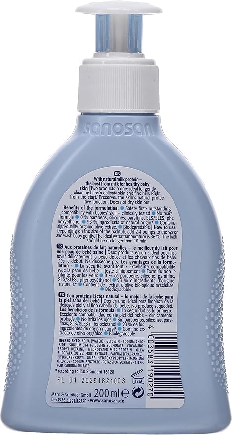 Sanosan Baby Bath & Shampoo 200Ml - View 3 of 4