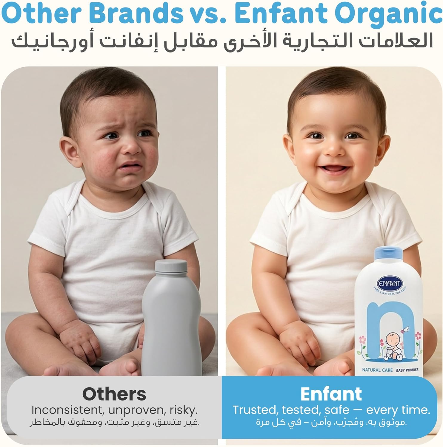 ENFANT Natural Care Baby Powder - Talcum Powder 400G, Soothes & Moisturises Baby Skin, Gentle Fresh Fragrance, Absorbs Moisture, Prevents Rashes, Dermatologically Tested, Safe from Birth - View 3 of 6