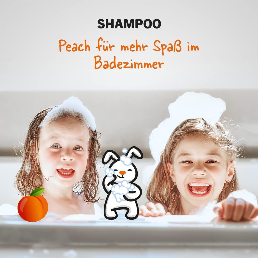 Sanosan Shampoo Peach for Children and Babies 200 ml - Hair Shampoo with Organic Olive Extract & Milk Protein - Hair Care, Hair Shampoo for Child & Baby - View 4 of 4