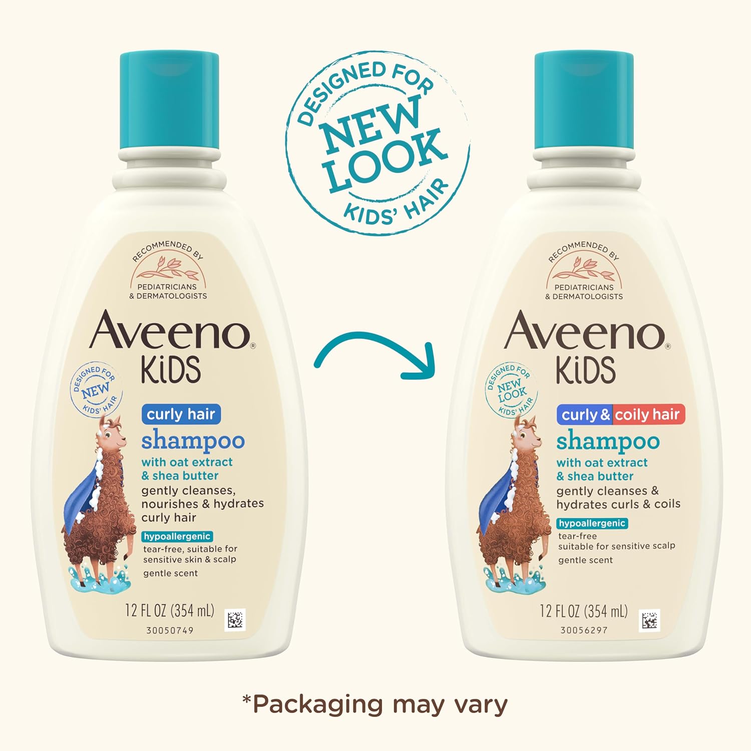 Aveeno Kids Curly Hair Shampoo, Hydrating Shampoo, Kids Curly Hair Products, Oat Extract & Shea Butter Gentle Scent, 12 fl. oz (Pack of 1) - View 5 of 5
