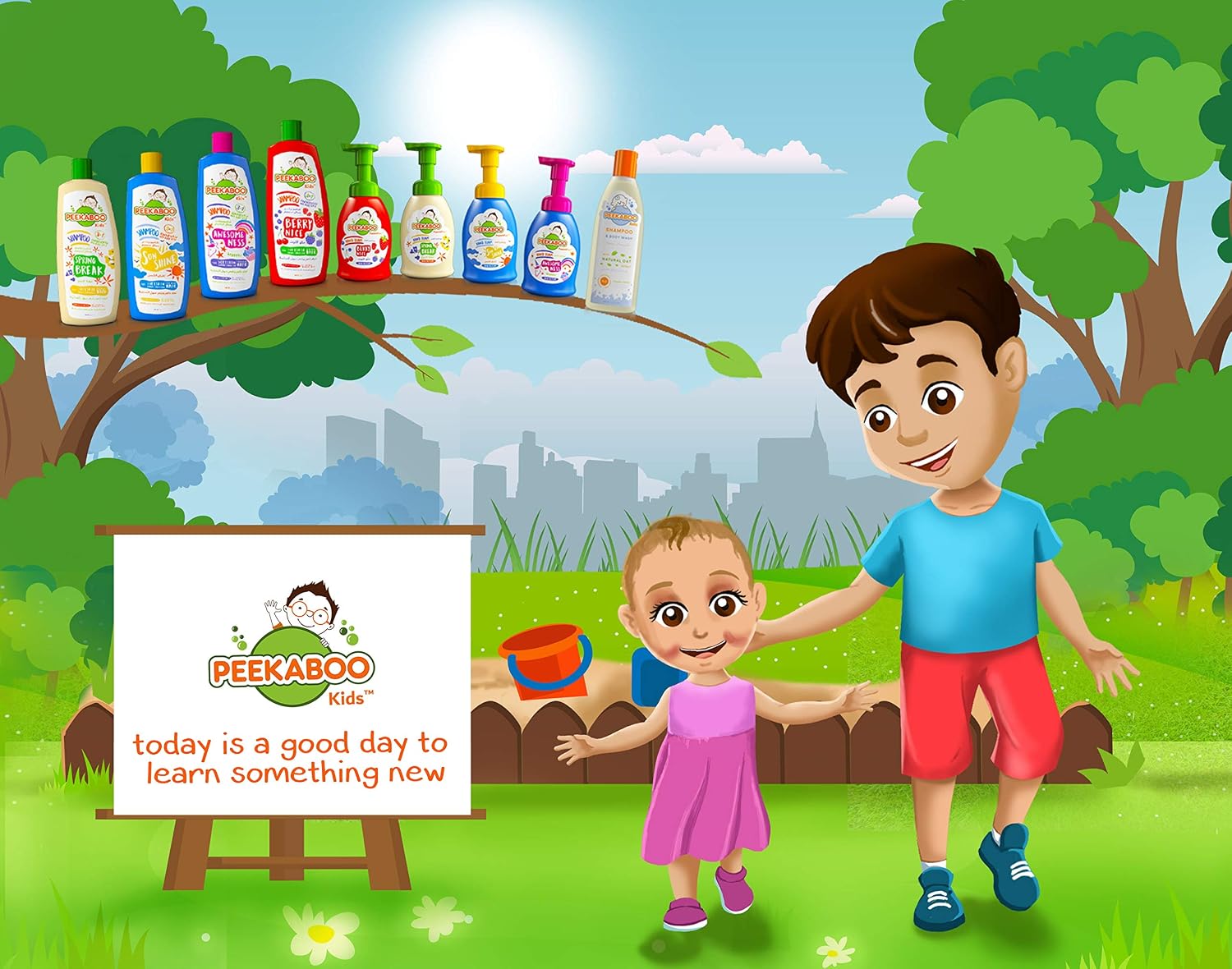 Peekaboo Kids 3 In 1 Shampoo, Conditioner And Body Wash, Spring Break, 400 ml - View 2 of 5