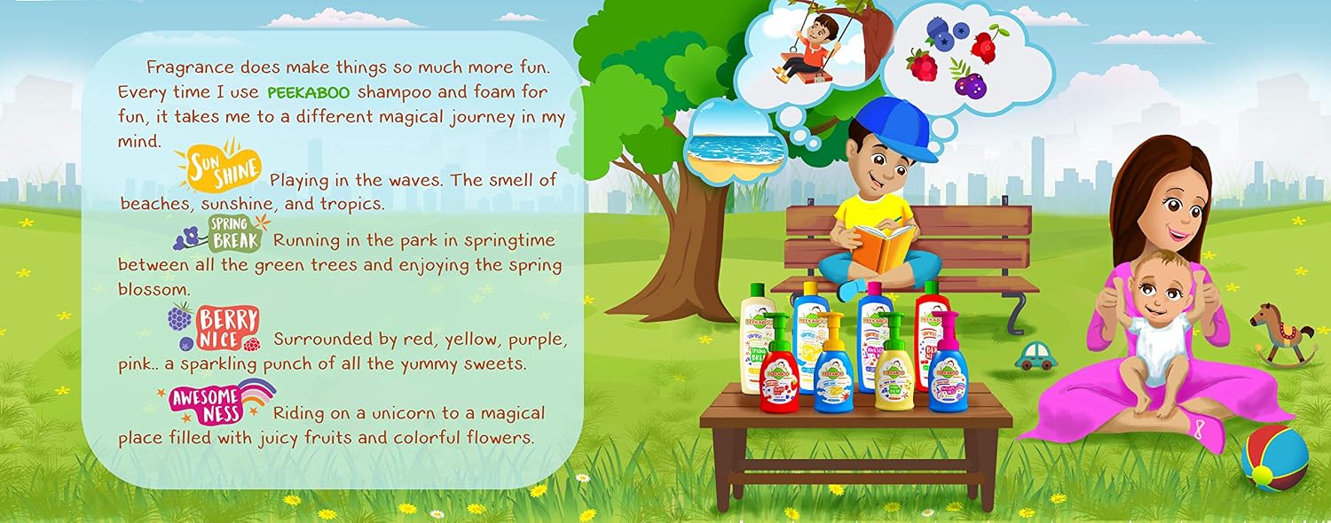 Peekaboo Kids 3 In 1 Shampoo, Conditioner And Body Wash, Spring Break, 400 ml - View 4 of 5
