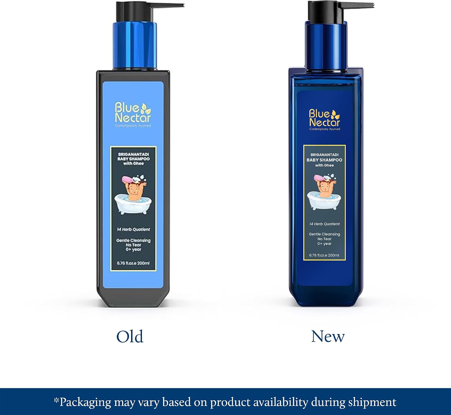 Blue Nectar Baby Shampoo with Natural Ghee for Gentle Cleansing | No Tear Formula | 0+ Year | for Dry & Sensitive Skin (200ml, 14 Herbs) - View 6 of 6