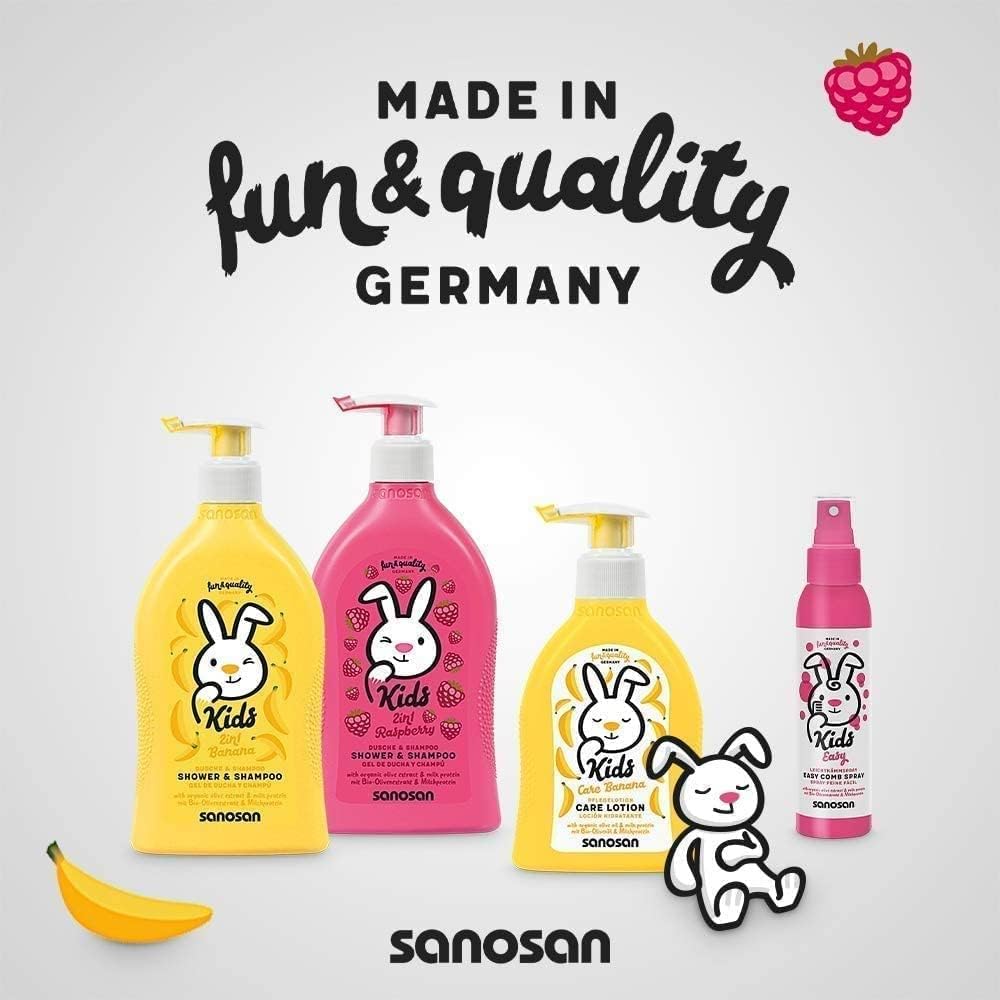 Sanosan Kids Shampoo and Shower Gel with Raspberry Scent, 400 ml - View 3 of 4
