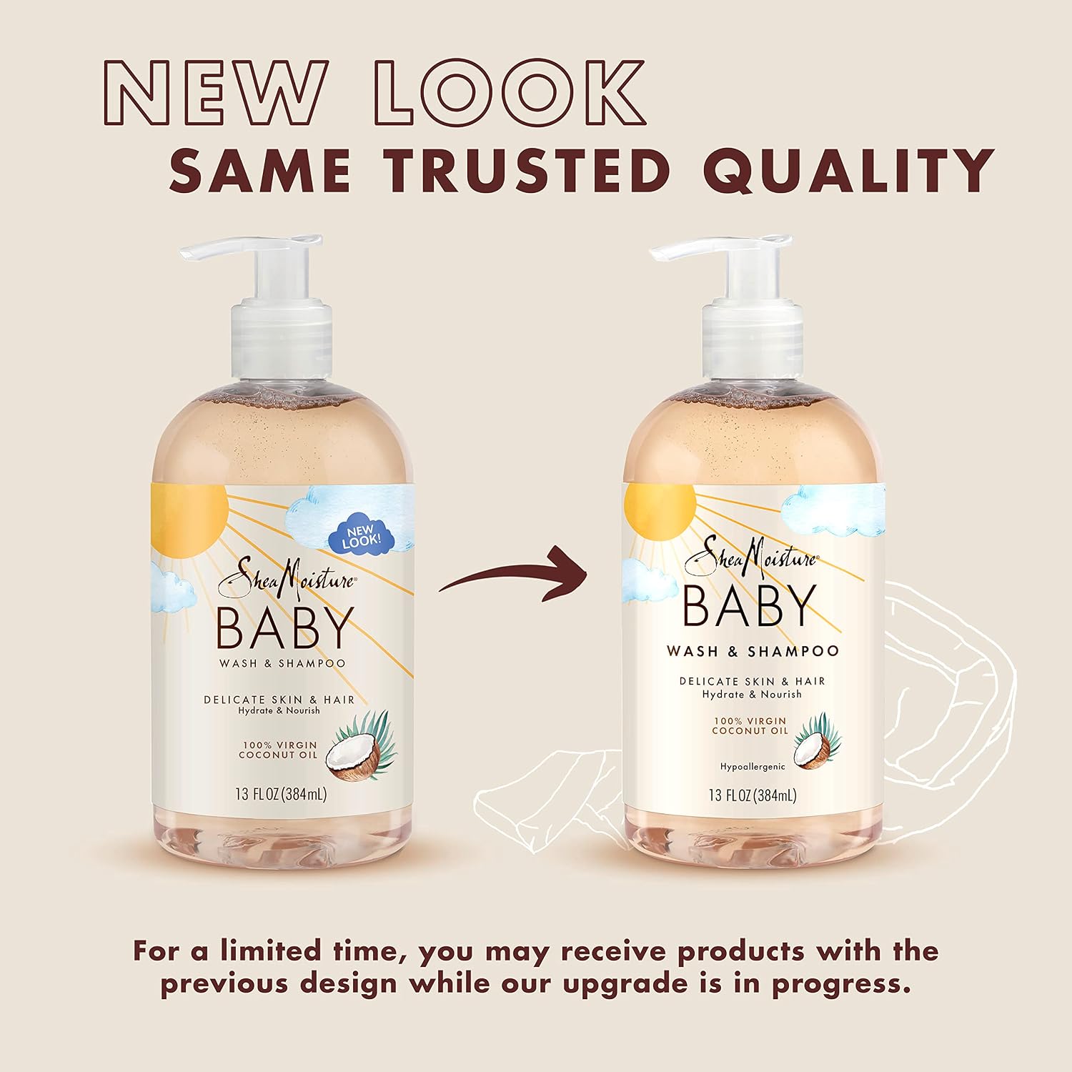 SHEA MOISTURE Baby Wash and Shampoo for 100% Virgin Coconut Oil, 13 Fl Oz - View 3 of 4