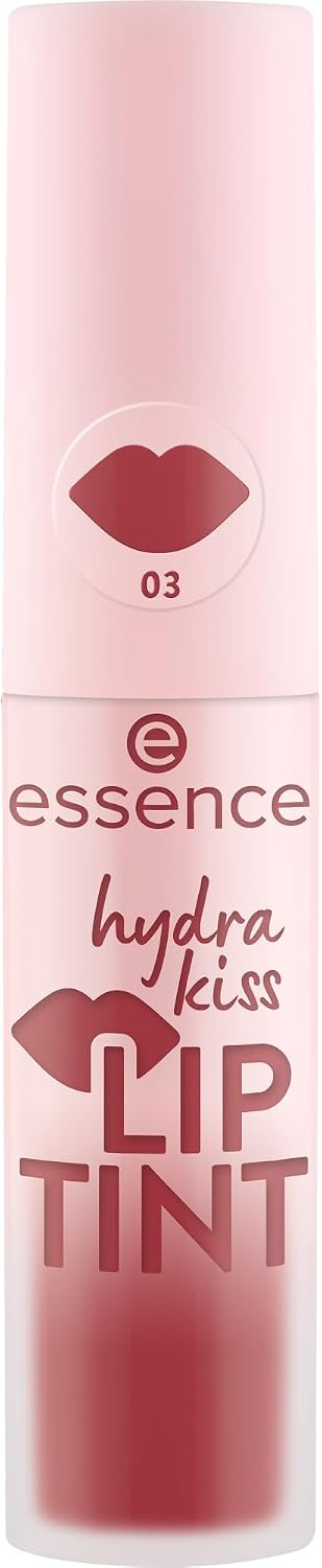essence hydra kiss lip ink lipstick, no. 03, red, long-lasting, colouring effect, natural, shiny, vegan, no parabens, no microplastic particles, nanoparticles free, pack of 1 (4 ml) - View 6 of 6