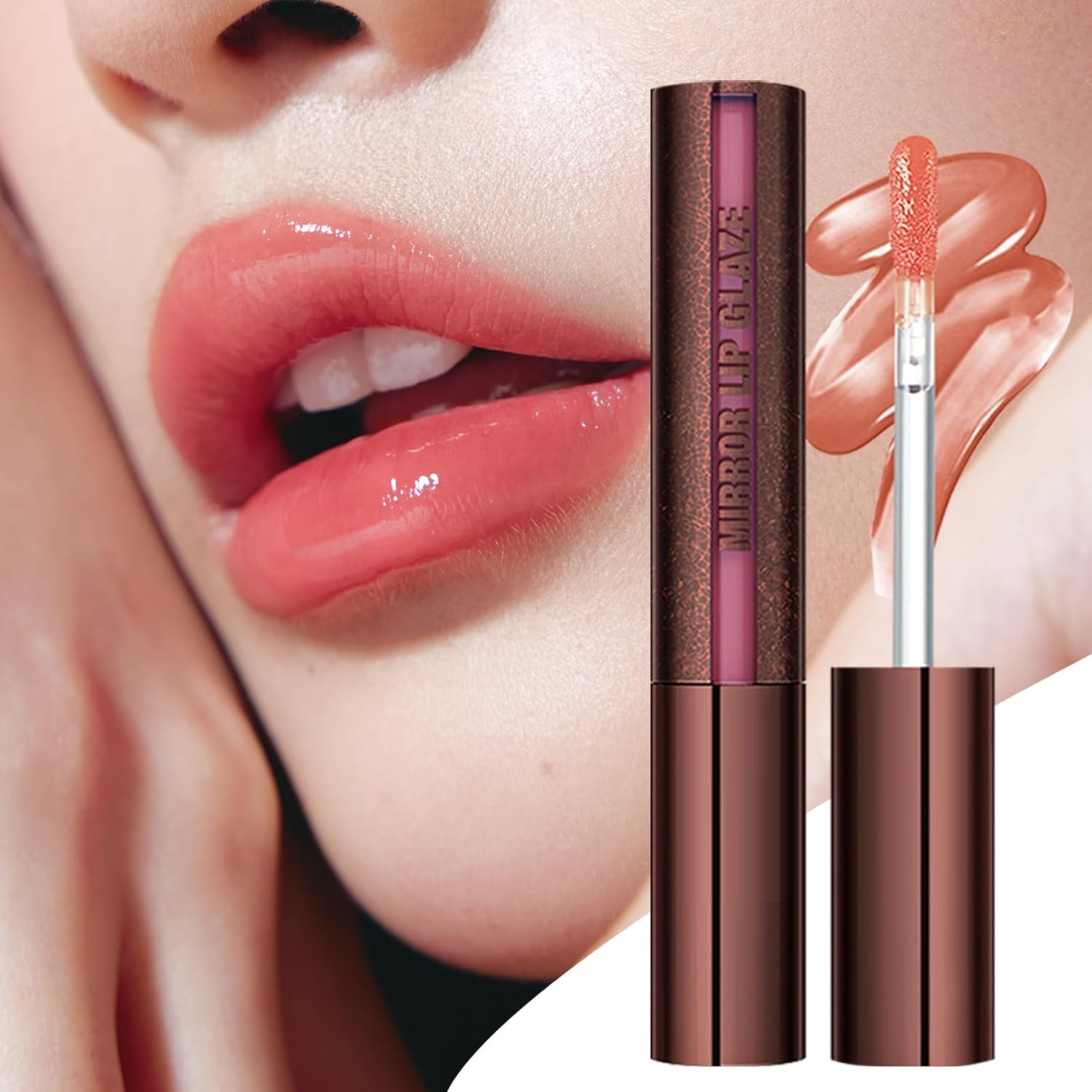 Tinted Lip Stain,Nourishing Lips Gloss - Hydrating Plumping Lipstick Lasting for Women Beauty Makeup Dating Gathering Parties - View 4 of 5