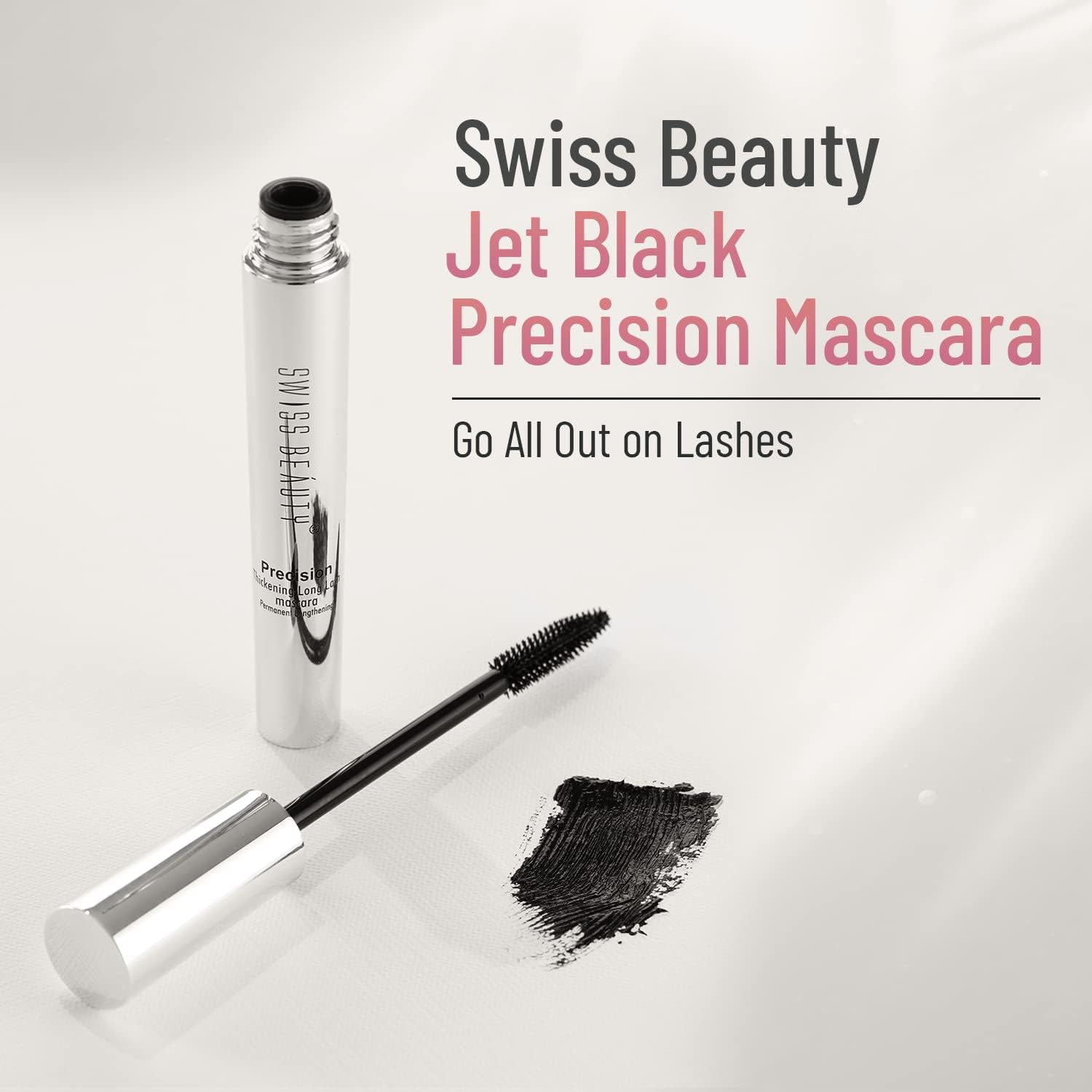 Swiss Beauty Waterproof Volume Mascara | Smudge Proof Curling Mascara | Long Lasting Lash Defining Eye Makeup | Jet Black 8.5ml | Lightweight, Clump-Free Formula - View 7 of 7