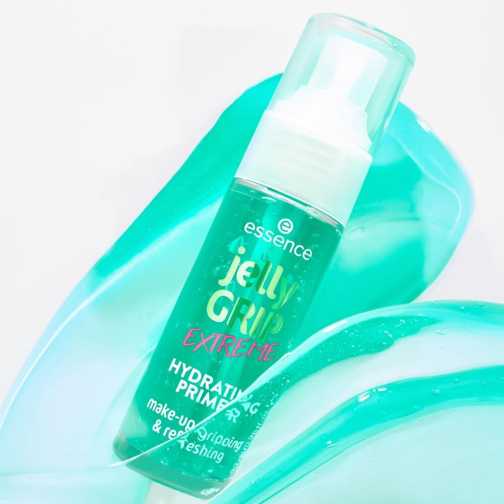 essence jelly Grip Extreme Hydrating Primer, Green, Moisturising, Long-Lasting, Smoothing, Radiant Fresh, Vegan, Oil-Free, Paraben-Free, No Microplastic Particles, Pack of 1 (29 ml) - View 2 of 4