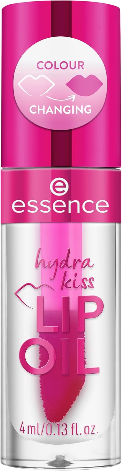 essence hydra kiss lip oil, lip gloss, no. 06, transparent, moisturising, nourishing, with oils, shiny, vegan, no parabens, no microplastic particles, nanoparticles free, pack of 1 (4 ml) - View 5 of 5